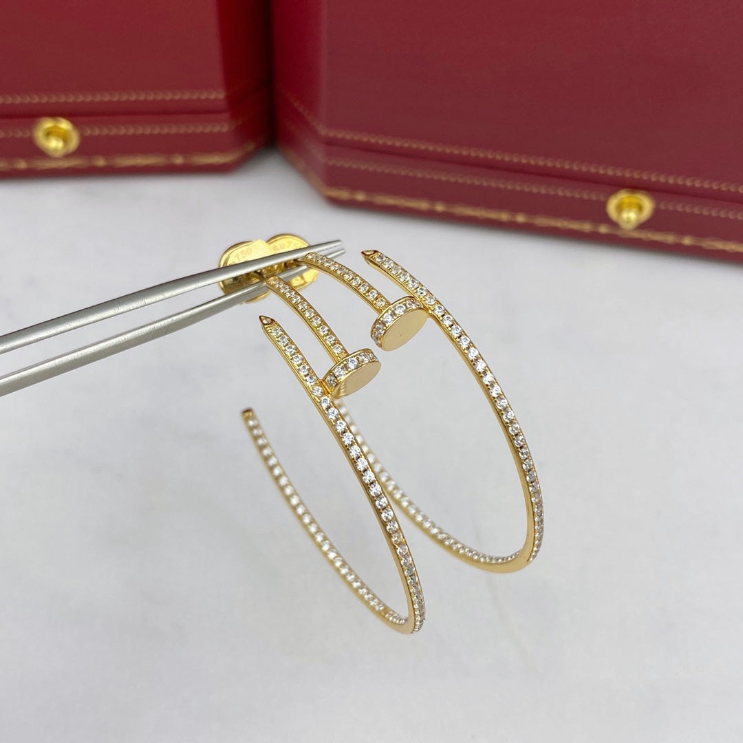 [Joyas Regalia] PENDIENTES JUSTE CON DIAMANTES DE 1,8 MM
