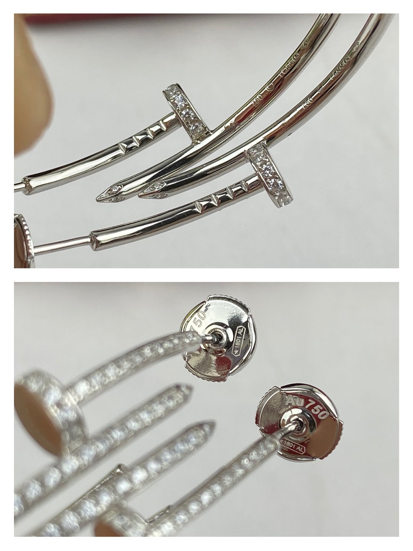 [Joyas Regalia] PENDIENTES JUSTE CON DIAMANTES DE 1,8 MM