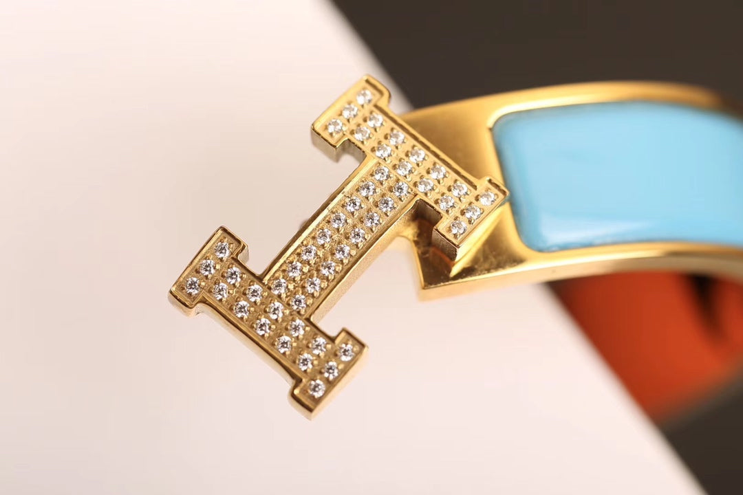 [Joyas Regalia] PULSERA H AZUL NUBE ORO DIAMANTE