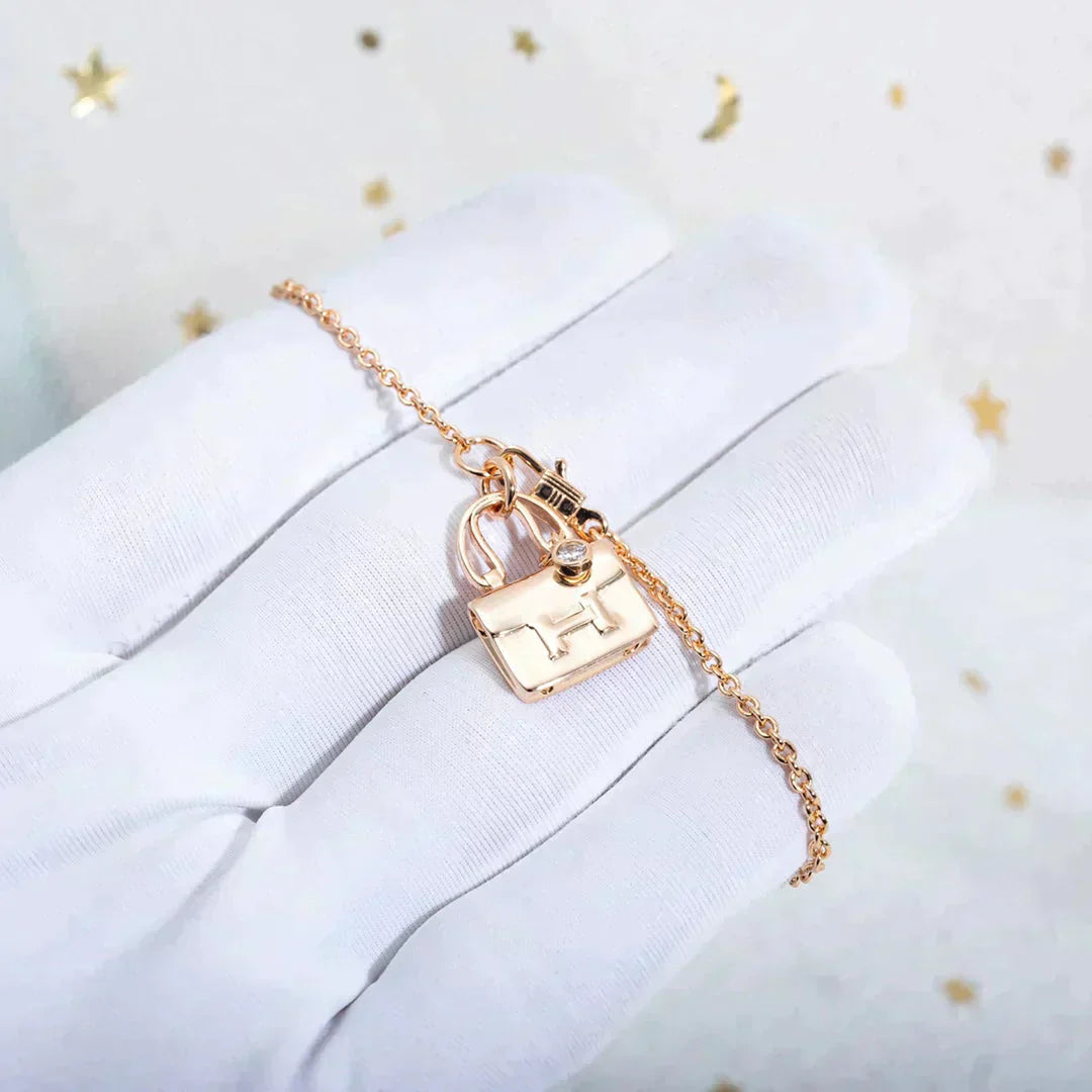 [Joyas Regalia] COLLAR AMULETTE PEDANTE DE ORO ROSA