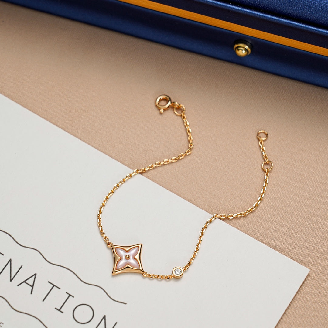 [Regalia jewelry]STAR 1 DIAMOND PINK GOLD BRACELET