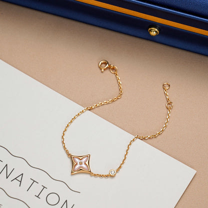 [Regalia jewelry]STAR 1 DIAMOND PINK GOLD BRACELET