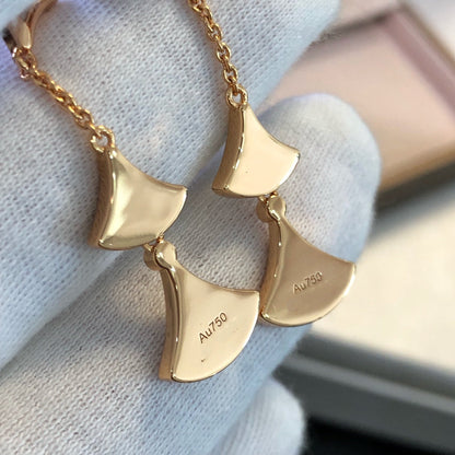 [Joyas Regalia]PENDIENTES DREAM 3 MOTIVOS MALAQUITA MOP ORO ROSA