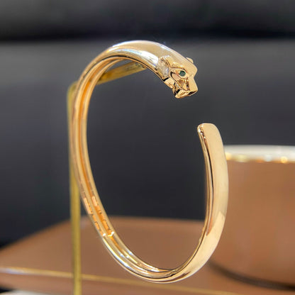 [Joyas Regalia]Pulsera abierta de oro Pantera