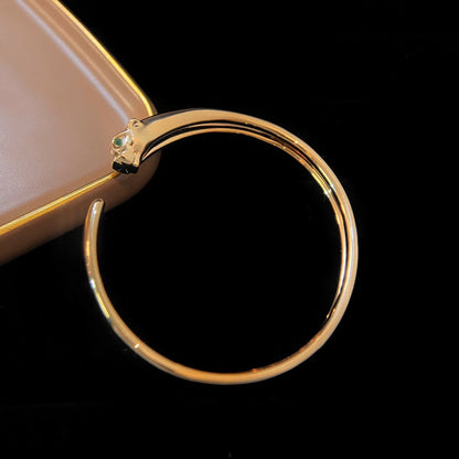 [Joyas Regalia]Pulsera abierta de oro Pantera