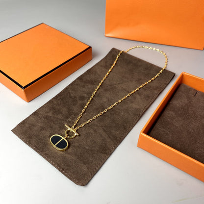 [Joyas Regalia] COLLAR DE CERÁMICA NEGRA CHAINE VERSO