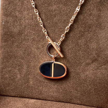 [Joyas Regalia] COLLAR DE CERÁMICA NEGRA CHAINE VERSO