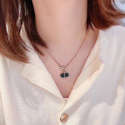 [Joyas Regalia] COLLAR DE CERÁMICA NEGRA CHAINE VERSO