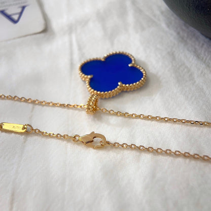 [Regalia jewelry]CLOVER 25MM NECKLACE TURQUOISE ROSE GOLD