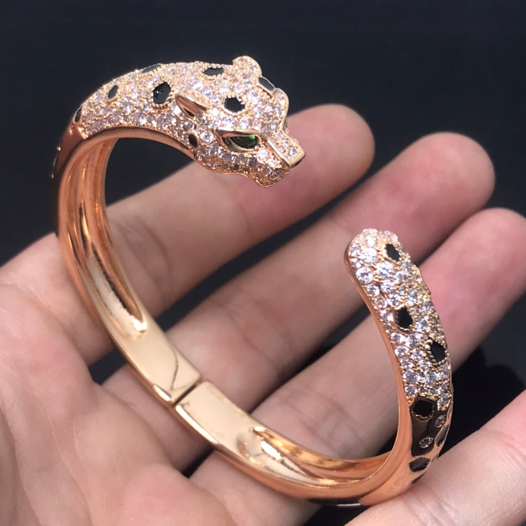 [Joyas Regalia]Pulsera grande Pantera con diamantes
