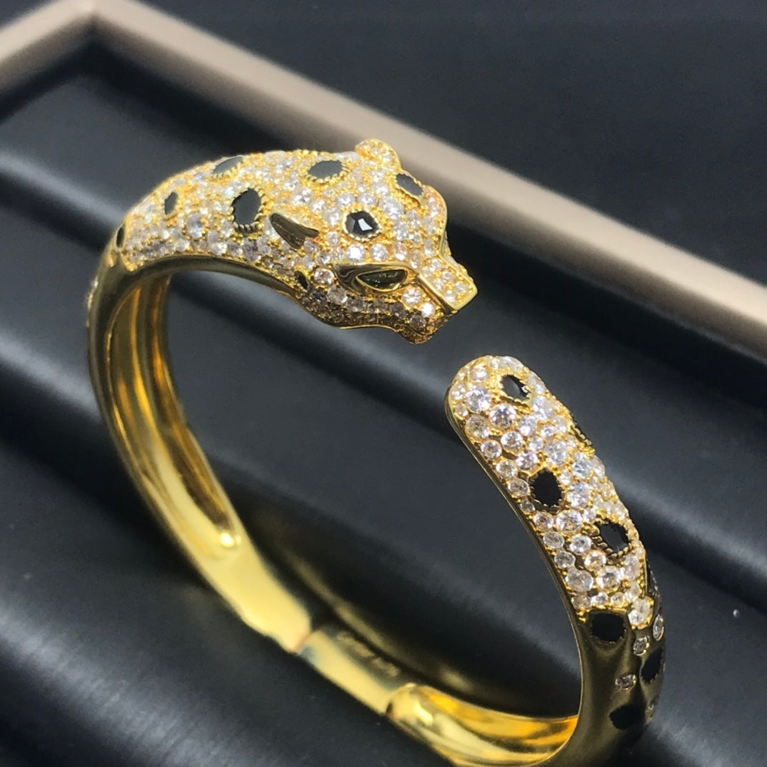 [Joyas Regalia]Pulsera grande Pantera con diamantes