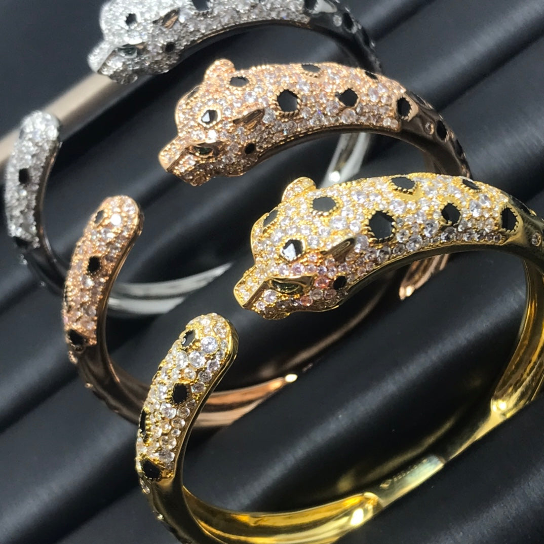 [Joyas Regalia]Pulsera grande Pantera con diamantes