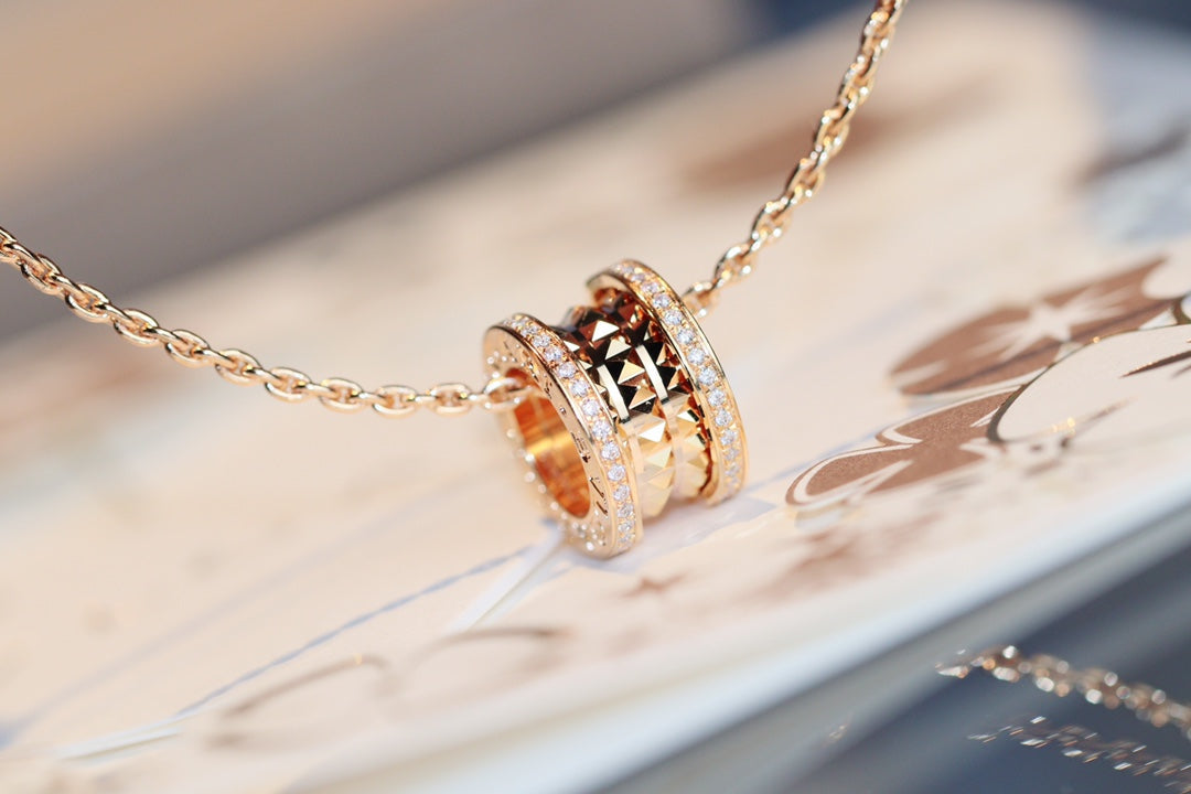 [Regalia jewelry]ZERO 1 ROCK PEDANT PINK GOLD NECKLACE
