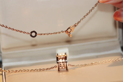 [Regalia jewelry]ZERO 1 ROCK PEDANT PINK GOLD BLACK NECKLACE
