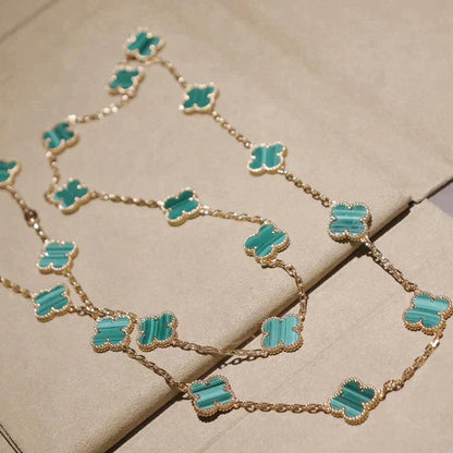 [Joyas Regalia] TRÉBOL 20 MOTIVOS MALAQUITA ORO