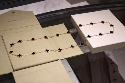 [Joyas Regalia] TRÉBOL 20 MOTIVOS ÓNIX ORO ROSA