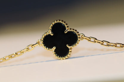 [Joyas Regalia] TRÉBOL 20 MOTIVOS ÓNIX ORO ROSA