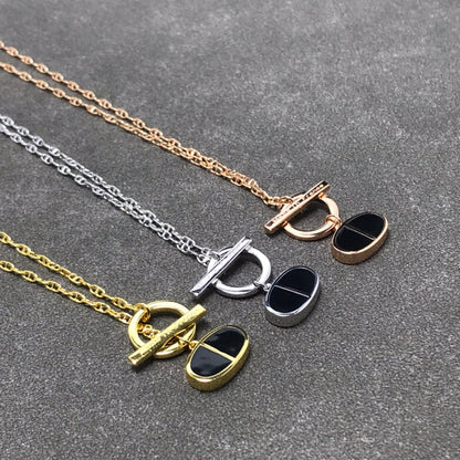 [Joyas Regalia] COLLAR DE CERÁMICA NEGRA CHAINE VERSO