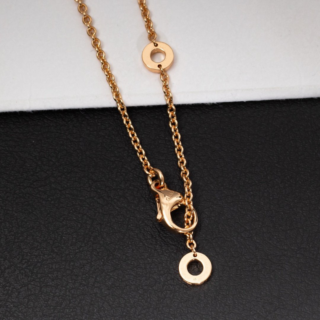 [Bijoux Regalia] COLLIER ZÉRO 1 EN CÉRAMIQUE BLANCHE, OR ROSE ET DIAMANTS