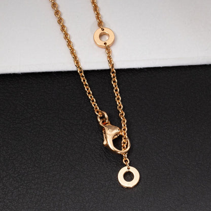[Bijoux Regalia] COLLIER ZÉRO 1 EN CÉRAMIQUE BLANCHE, OR ROSE ET DIAMANTS