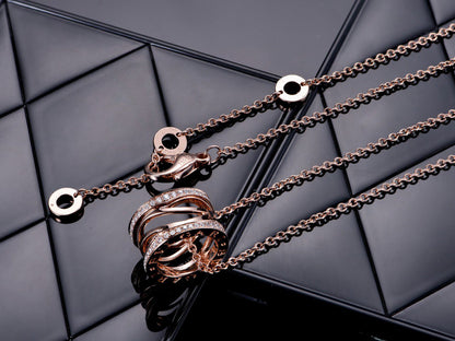 [Bijoux Regalia] COLLIER OUVERT ZÉRO 1 EN OR ROSE ET DIAMANTS