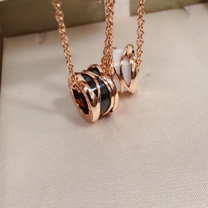 [Bijoux Regalia] ZERO 1 QUATRE BANDES EN OR ROSE CÉRAMIQUE