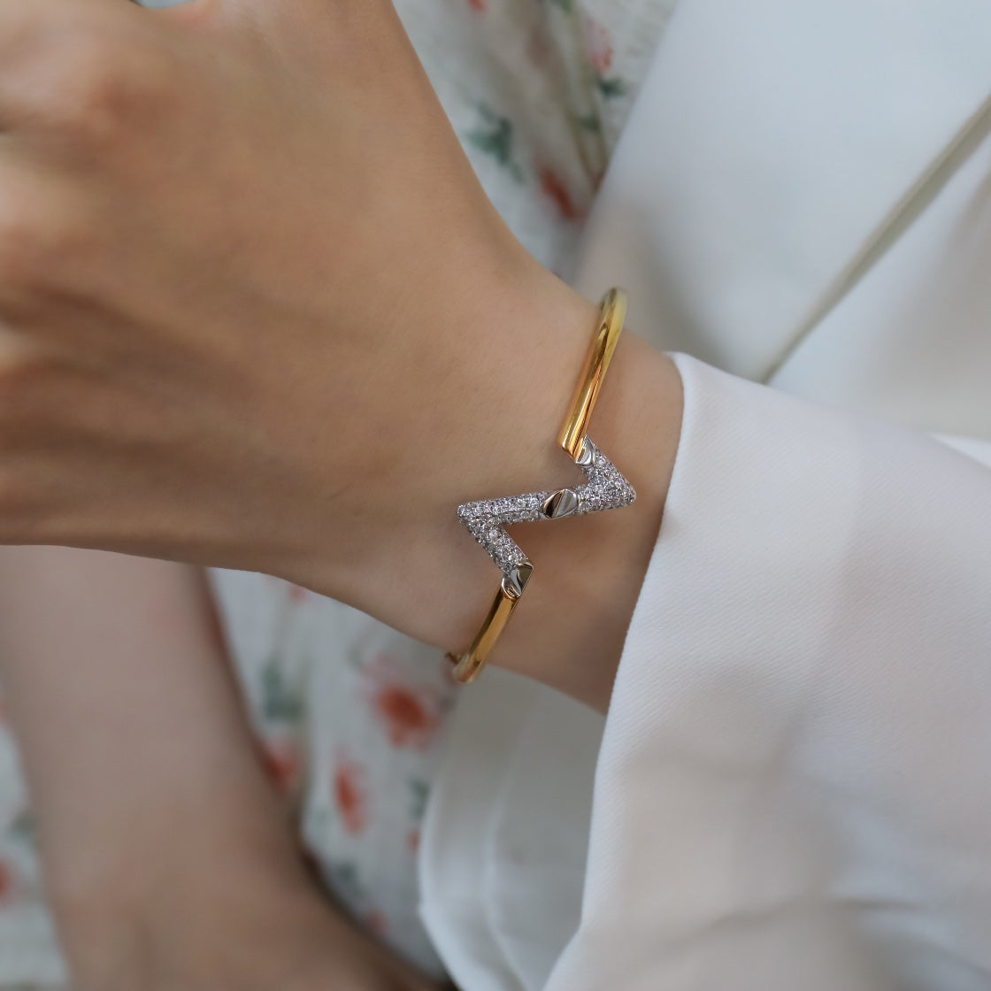 [Regalia jewelry]VOLTE UPSITE DOWN GOLD DIAMOND BRACELET