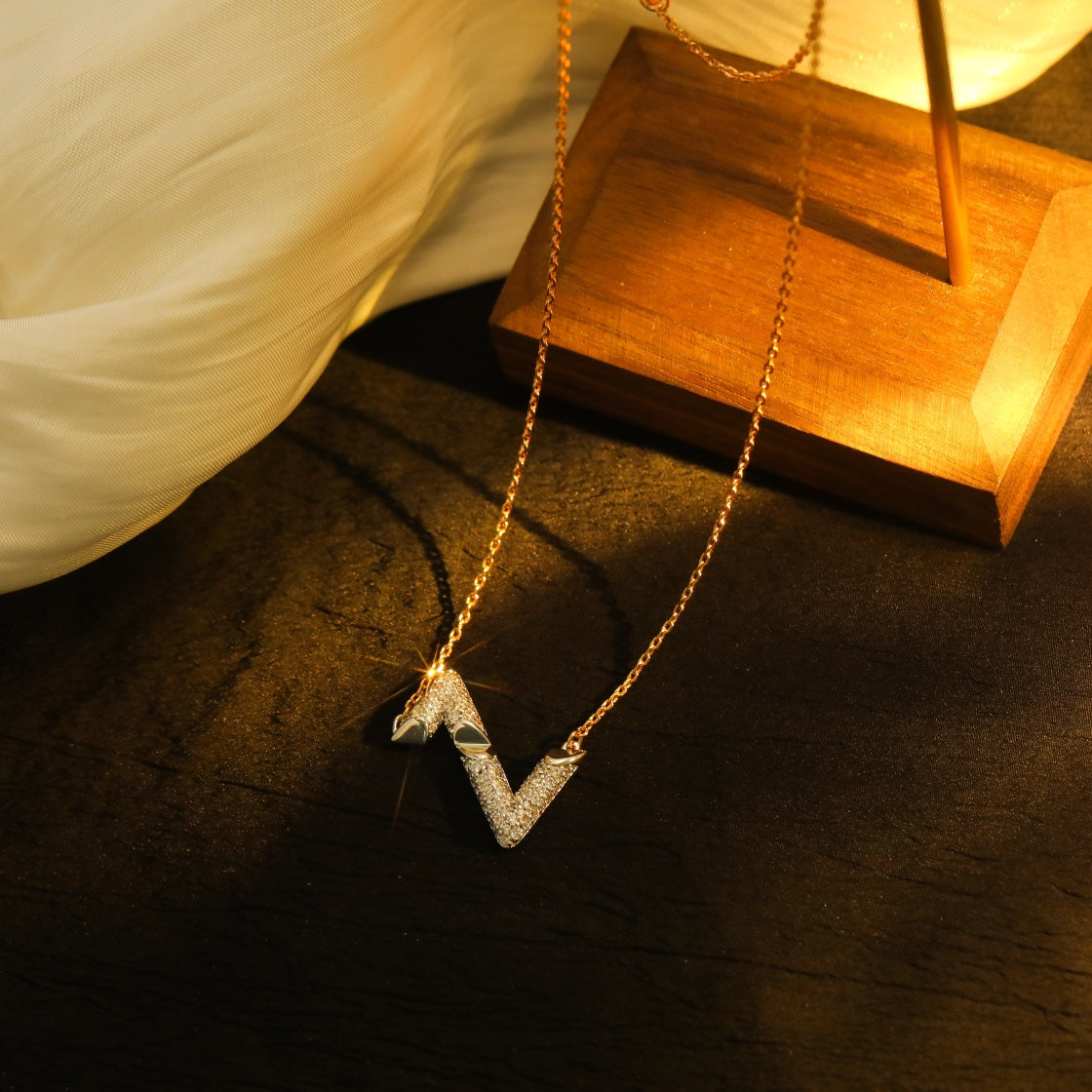 [Regalia jewelry]VOLT SILVER DIAMOND PEDANT NECKLACE