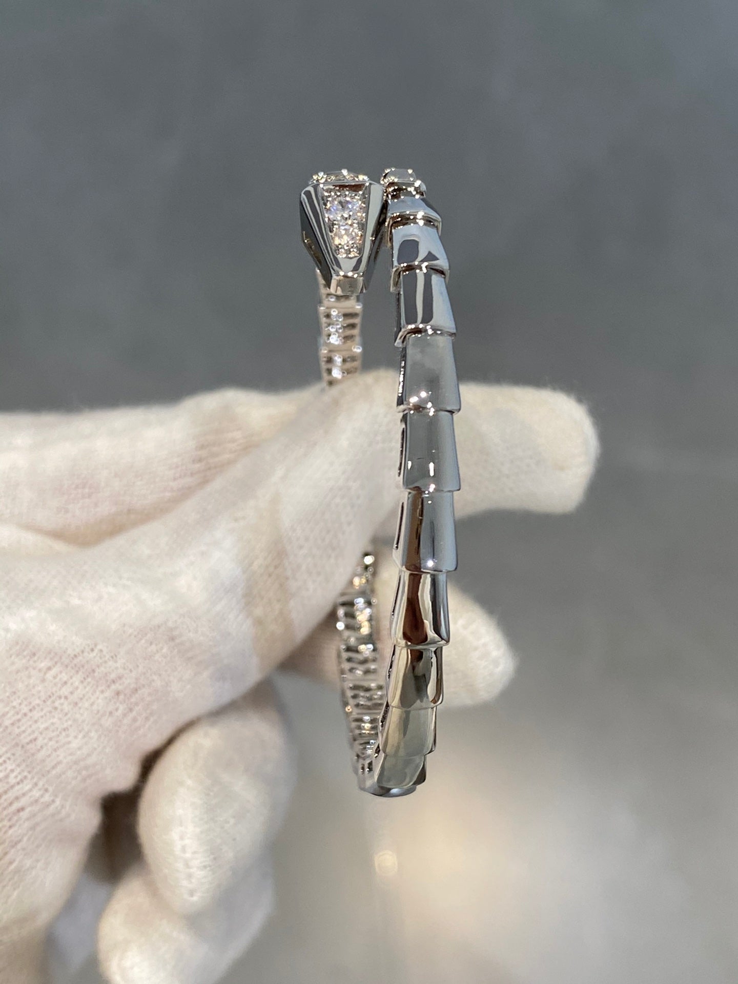 [Joyas Regalia]Pulsera Serpenti Diamantes Plata