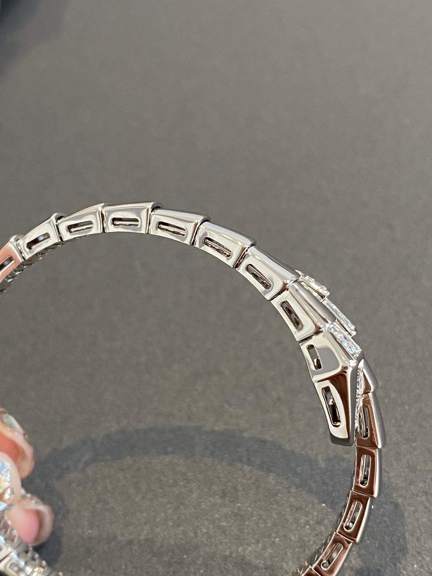 [Joyas Regalia]Pulsera Serpenti Diamantes Plata