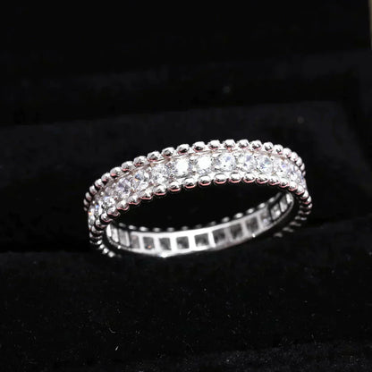 [Joyas Regalia] ANILLO DE PLATA CON DIAMANTES Y PERLEE