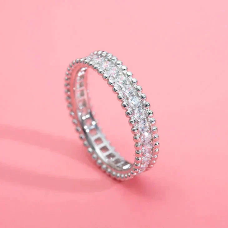 [Joyas Regalia] ANILLO DE PLATA CON DIAMANTES Y PERLEE