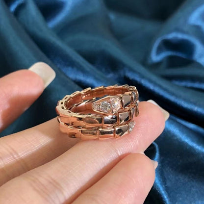 [Regalia jewelry]SERPENTS DOUBLE ROW DIAMOND RING