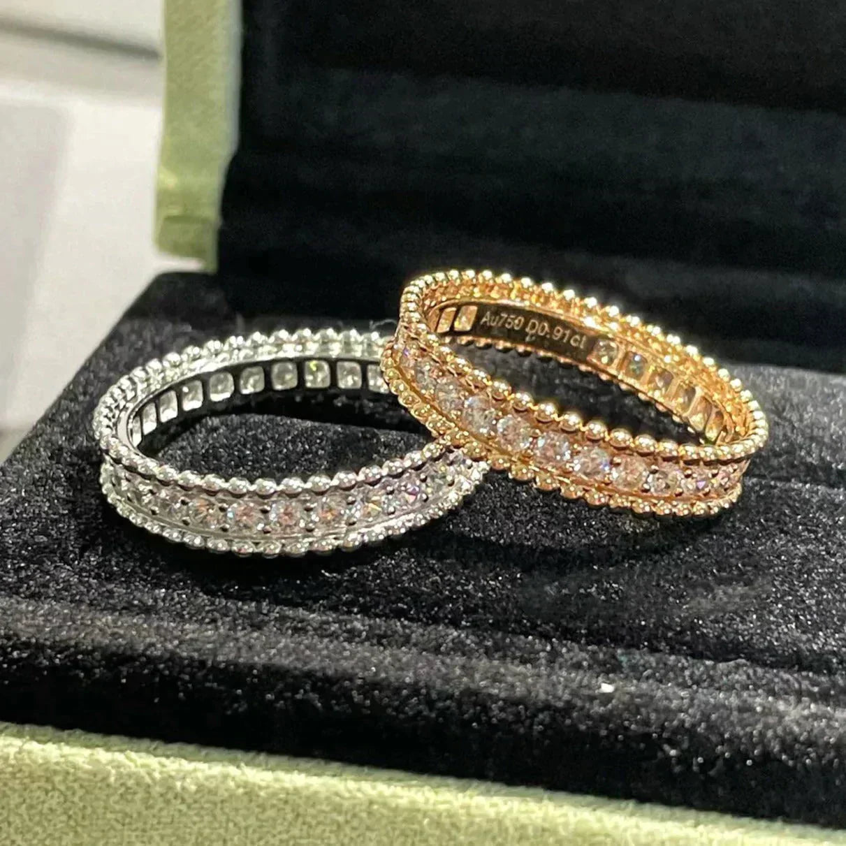 [Joyas Regalia] ANILLO DE ORO ROSA CON DIAMANTES PERLEE