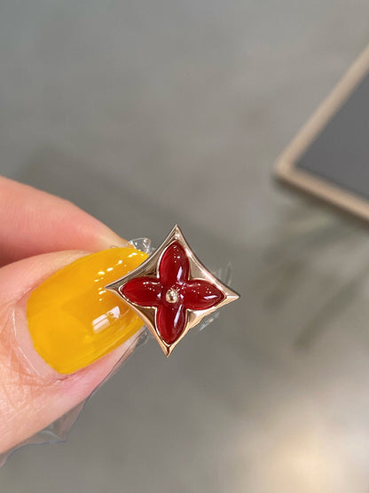 [Joyas Regalia] PENDIENTES DE CORNELIA EN ORO ROSA CON ESTRELLA Y SOL
