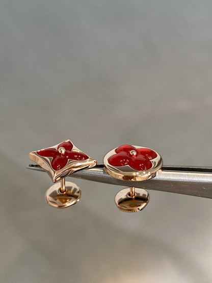 [Joyas Regalia] PENDIENTES DE CORNELIA EN ORO ROSA CON ESTRELLA Y SOL