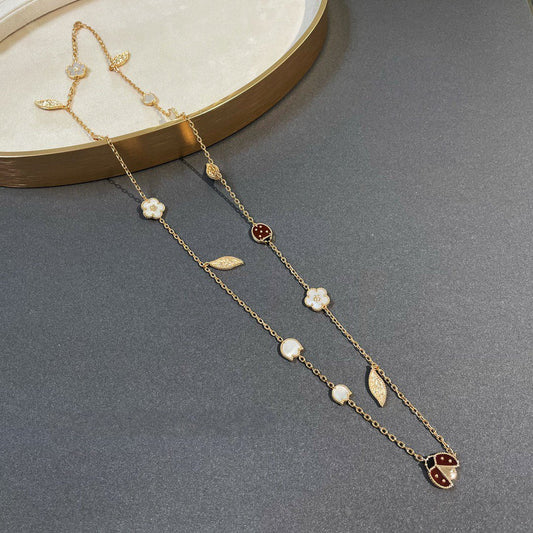 [Regalia jewelry]LUCKY SPRING 15 MOTIFS GOLD NECKLACE