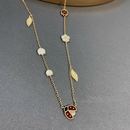 [Joyas Regalia] COLLAR DE ORO CON 15 MOTIVOS LUCKY SPRING
