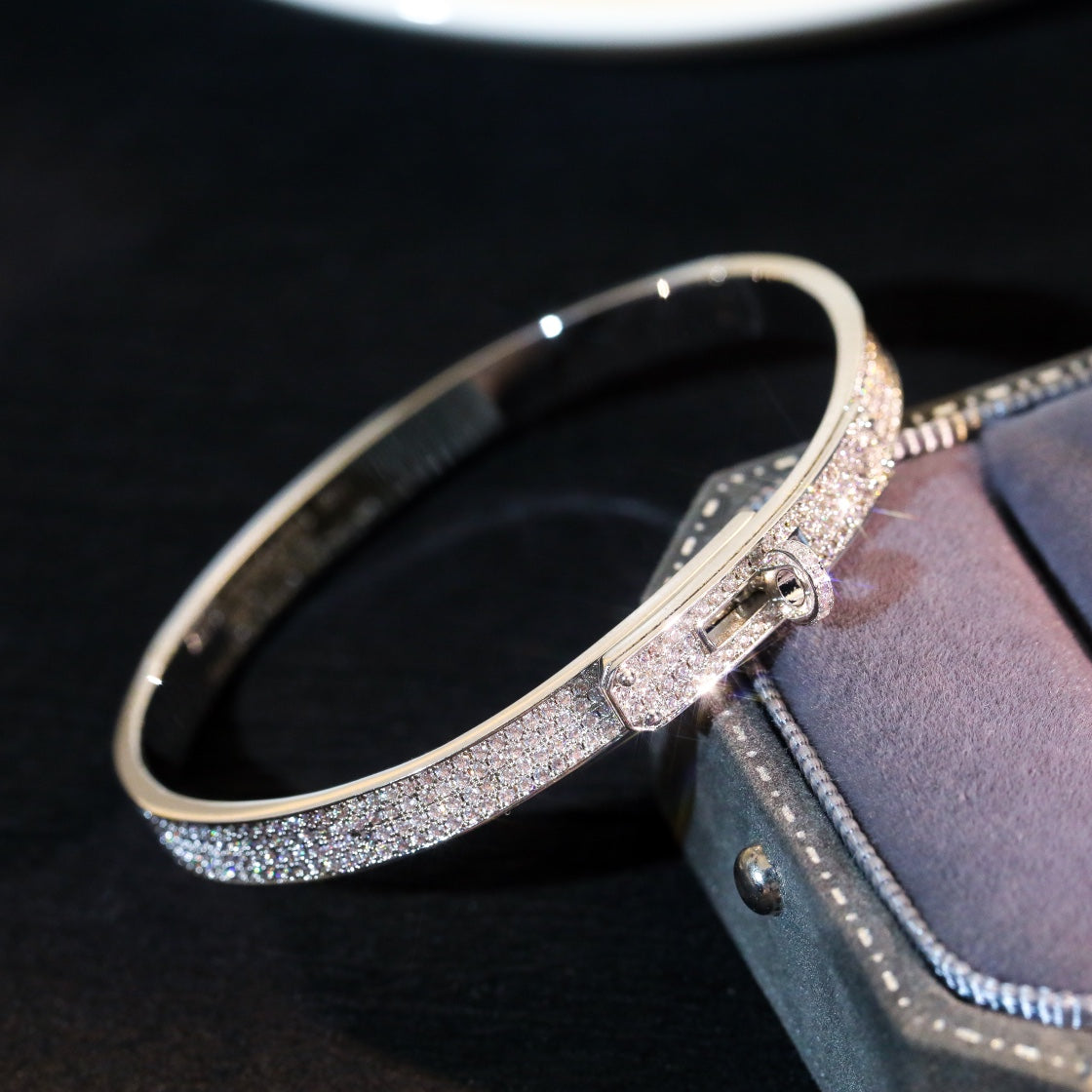 [Joyas Regalia]PULSERA KELLY CON PAVÉ DE DIAMANTES 