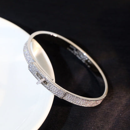 [Joyas Regalia]PULSERA KELLY CON PAVÉ DE DIAMANTES 
