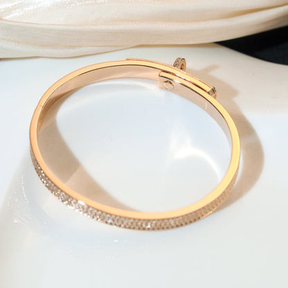 [Joyas Regalia]PULSERA KELLY CON PAVÉ DE DIAMANTES 