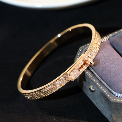 [Joyas Regalia]PULSERA KELLY CON PAVÉ DE DIAMANTES 