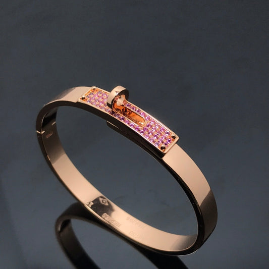 [Joyas Regalia]PULSERA KELLY CON DIAMANTE ROSA
