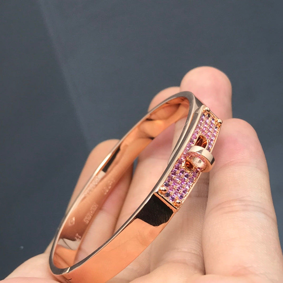 [Joyas Regalia]PULSERA KELLY CON DIAMANTE ROSA
