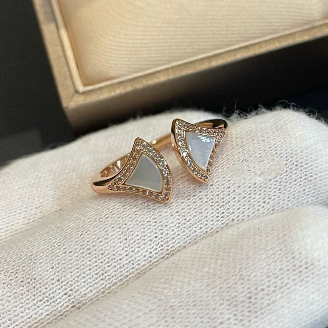 [Regalia jewelry]DREAM MOP DIAMOND OPEN RING