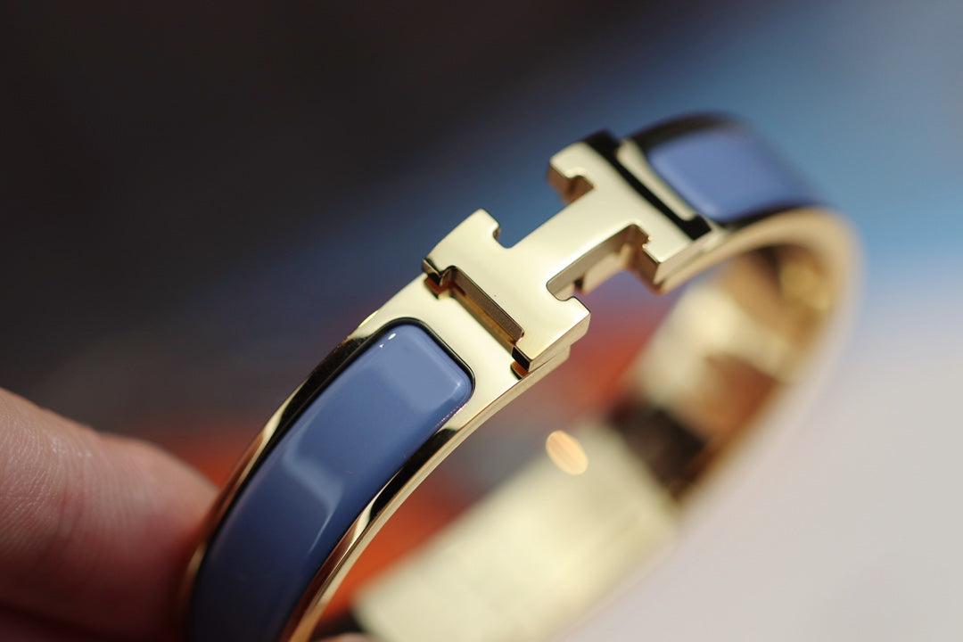 [Joyas Regalia] PULSERA H 12MM AZUL GRIS