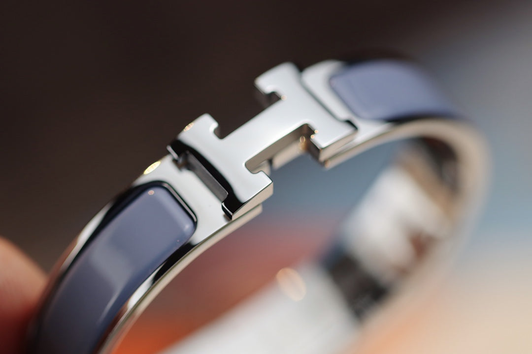 [Joyas Regalia] PULSERA H 12MM AZUL GRIS