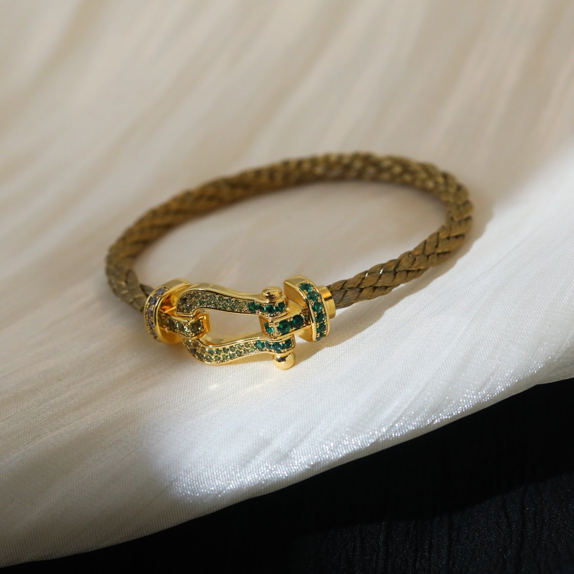 [Regalia jewelry]FORCE 10 GOLD GREEN DIAMOND PAVED