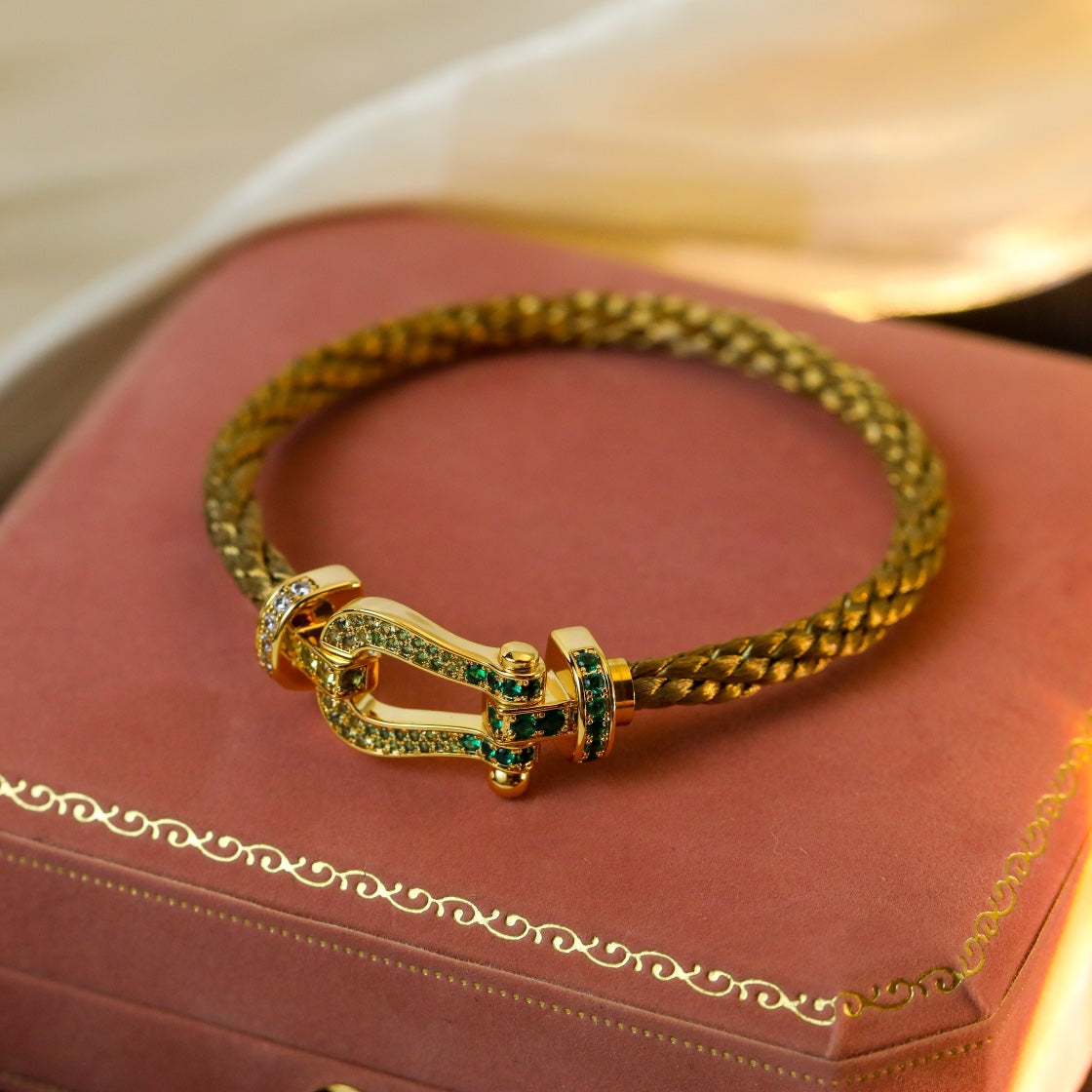 [Regalia jewelry]FORCE 10 GOLD GREEN DIAMOND PAVED