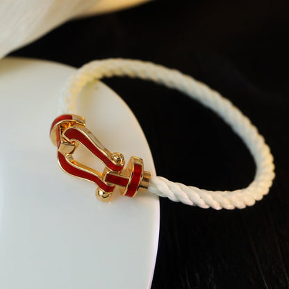 [Joyas Regalia] FORCE 10 TEXTIL BLANCO CON PAVE DE DIAMANTES